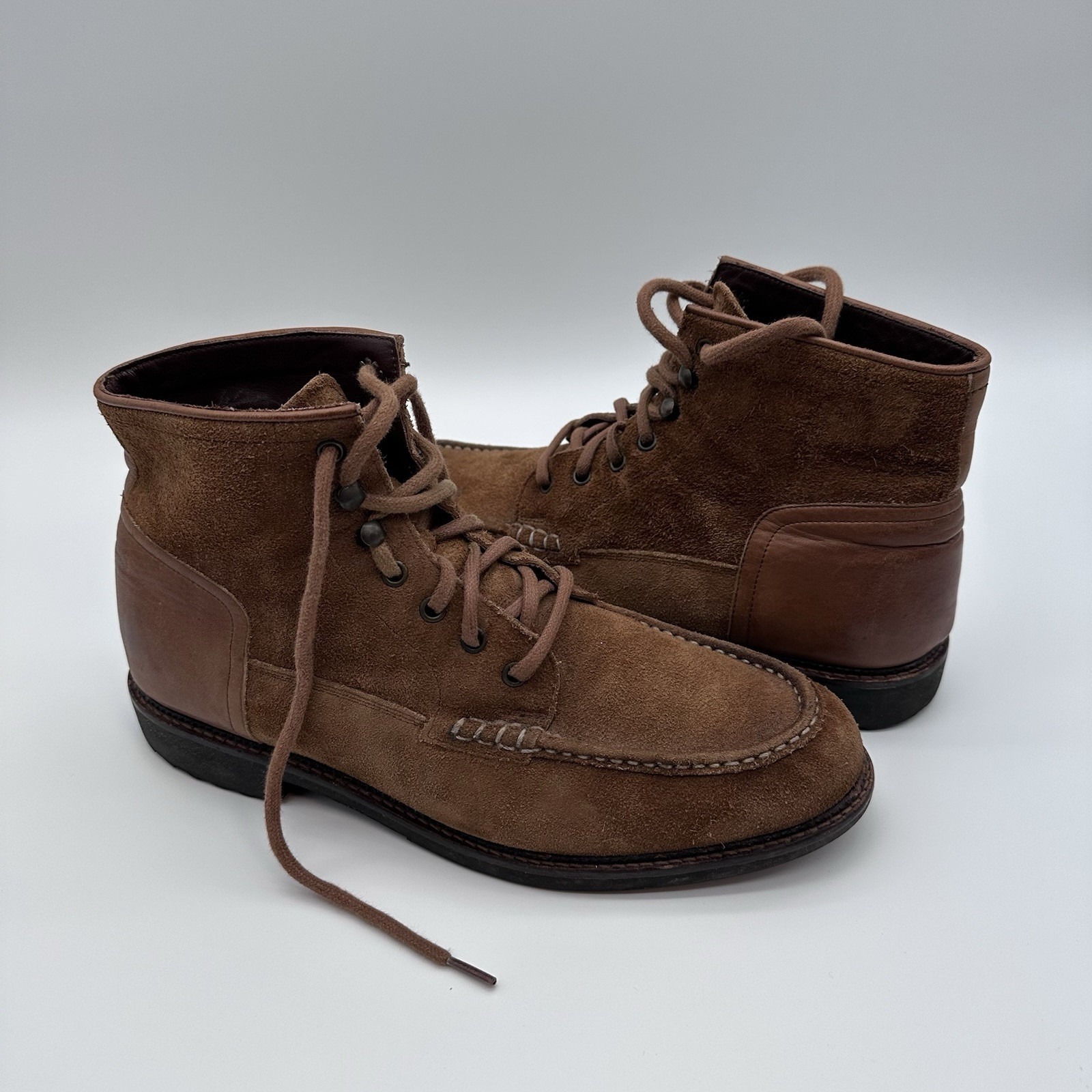 Moc Toe Boots Men's Size 10d Neil M Brown Leather Boots Casual Soft Stitched
